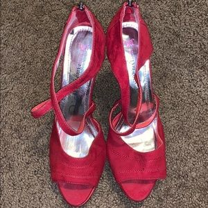 Just Fabulous Red Platform Heels